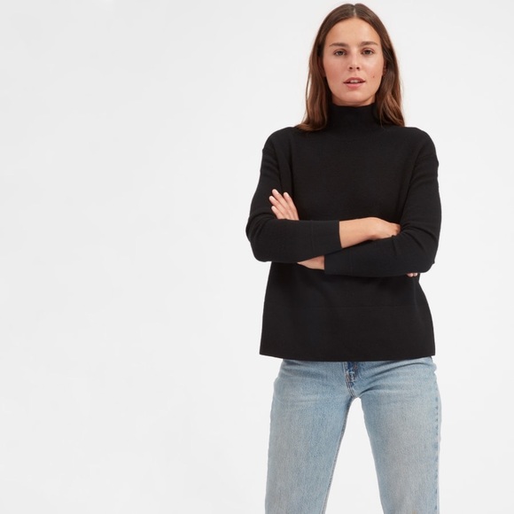 Everlane Sweaters - Everlane Cashmere Square Turtleneck Black Medium